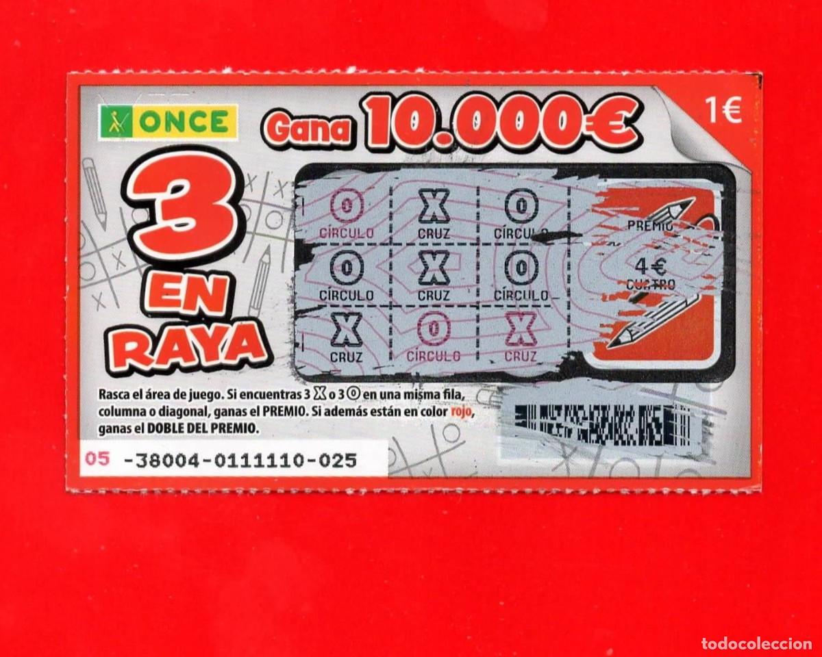 Cupones ONCE: RASCA de la ONCE - 3 en RAYA (2025) - Foto 1