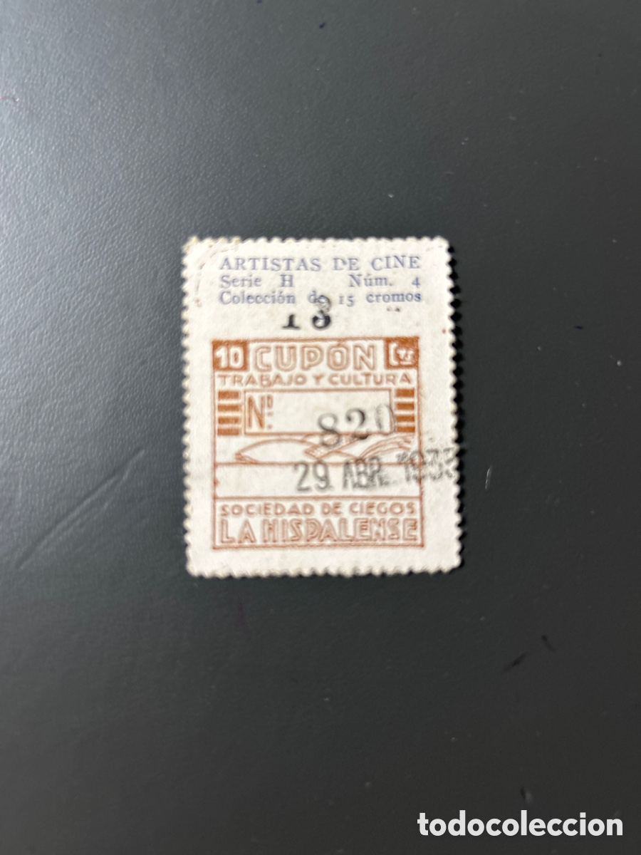 Cupones ONCE: Cupon A&ntilde;o 1935 Sociedad Ciegos La Hispalense - Foto 2