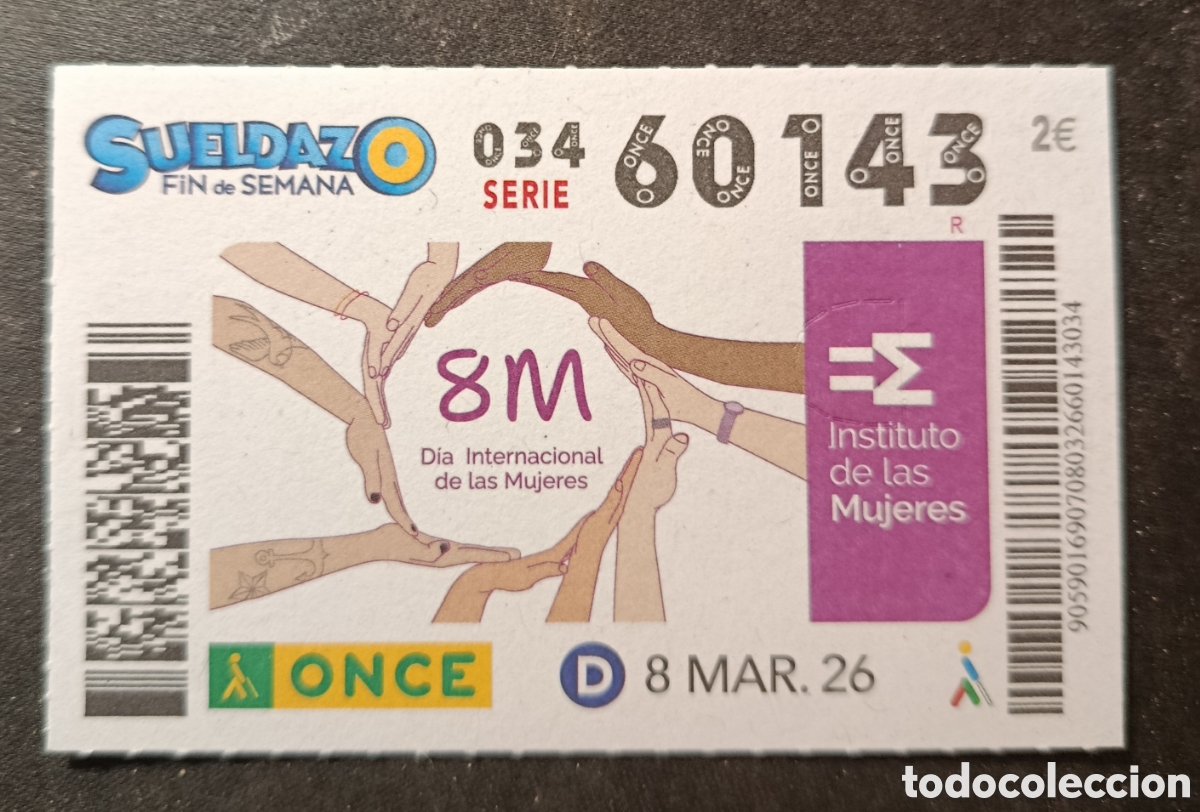 Cupones ONCE: N&deg; 60143 (8/MARZO/2026) - Foto 1