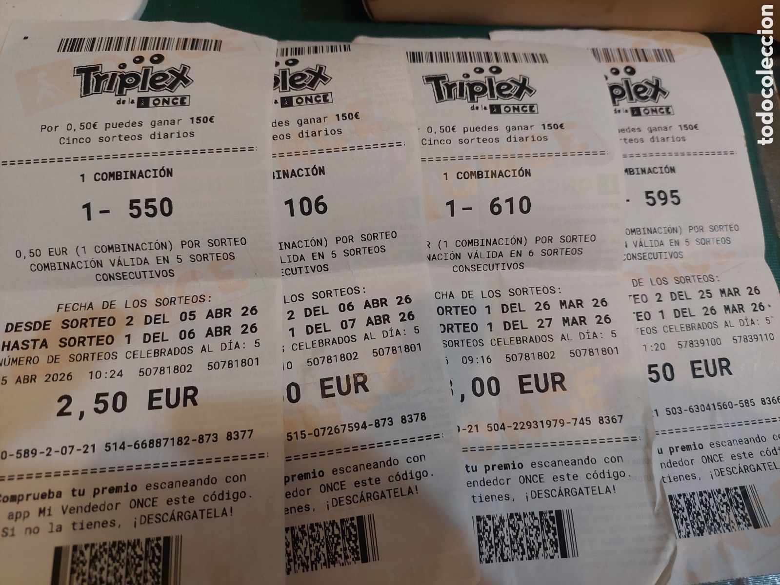 Cupones ONCE: ONCE JUEGO TRIPLEX SORTEO - Foto 2