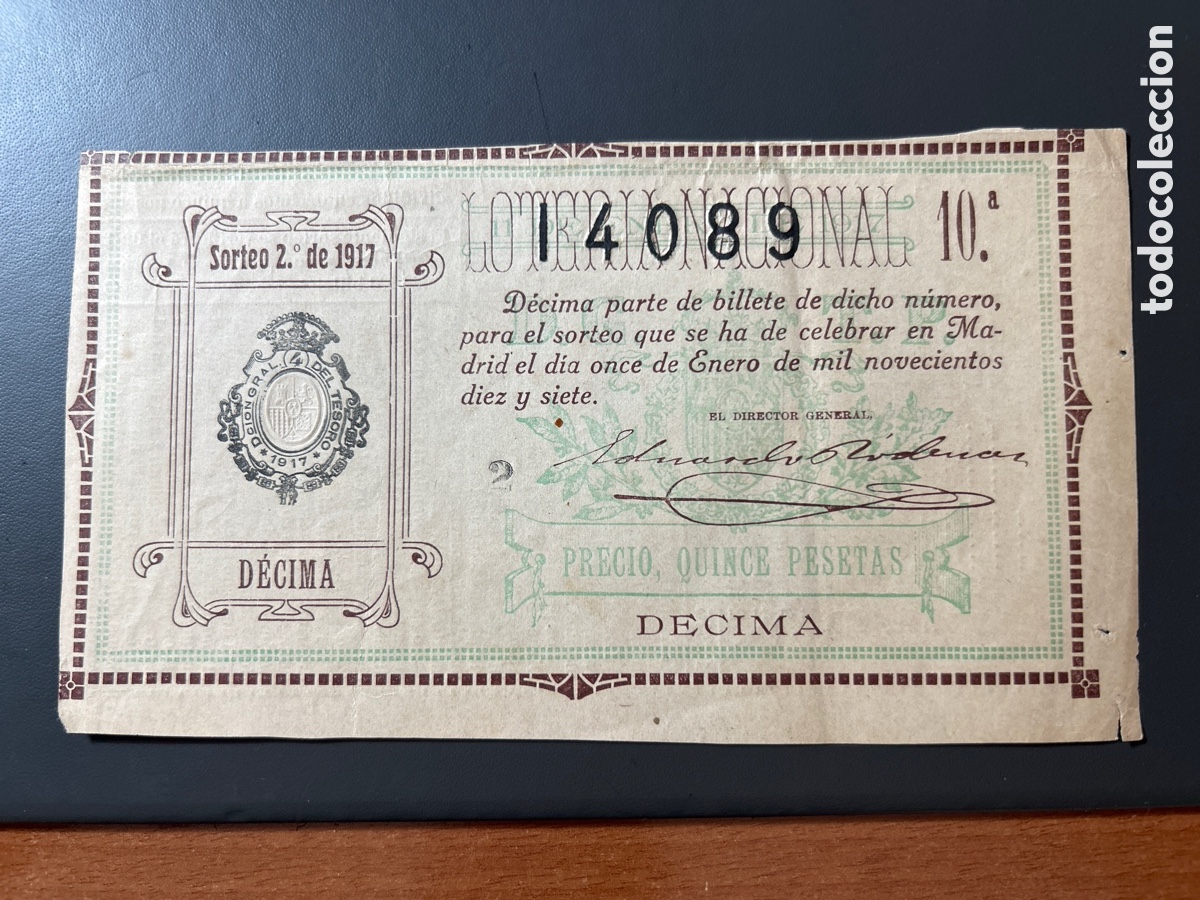 Cupones ONCE: Loteria A&ntilde;o 1917 Sorteo 2 - Foto 1