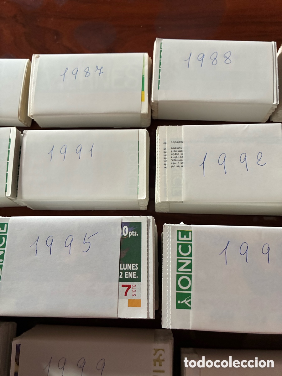 Cupones ONCE: Decimos de la ONCE de 1986 al 2001 - Foto 3