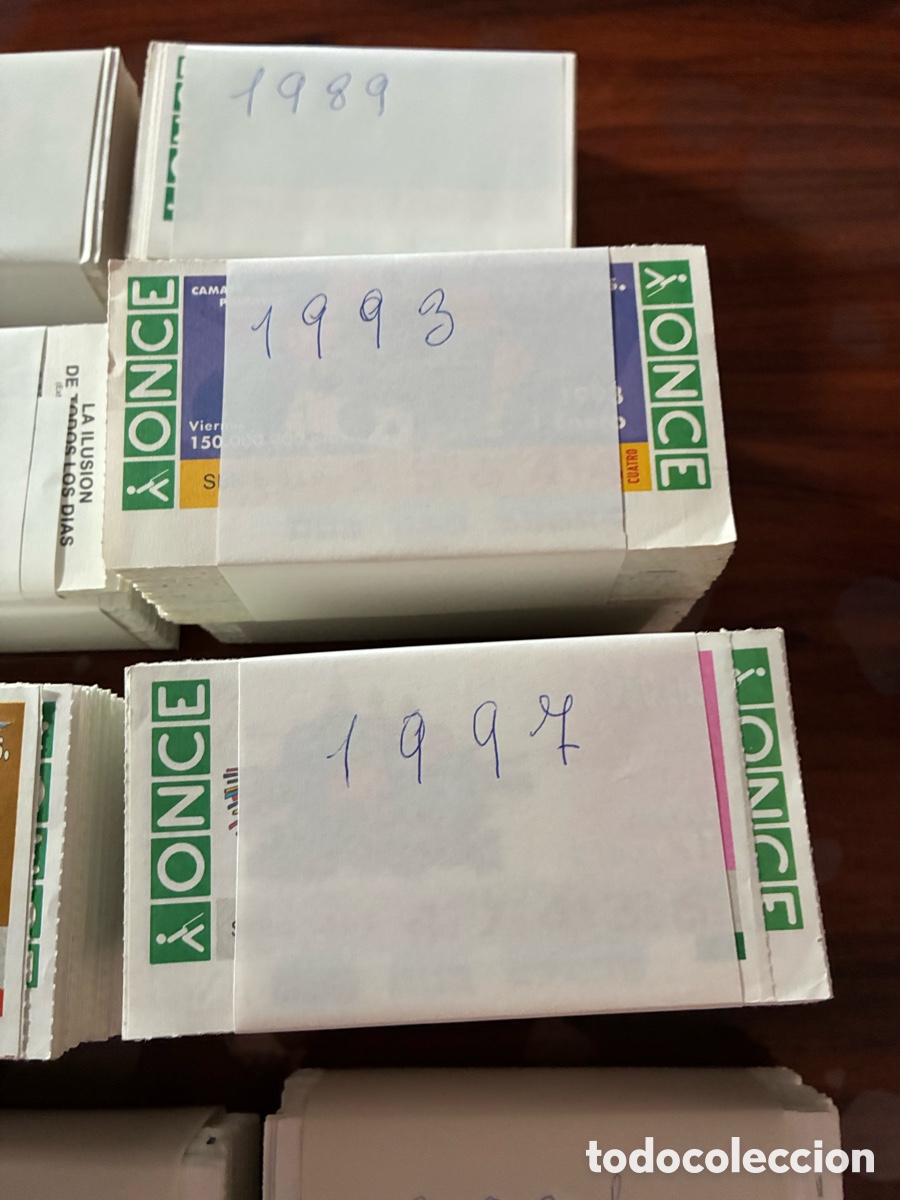 Cupones ONCE: Decimos de la ONCE de 1986 al 2001 - Foto 4