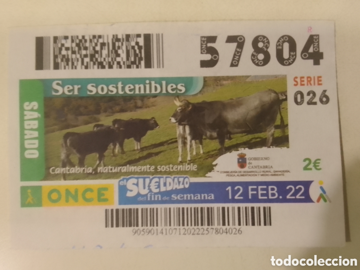 Cupones ONCE: Cup&oacute;n ONCE 12 FEB. 22 Cantabria, naturalmente sostenible.