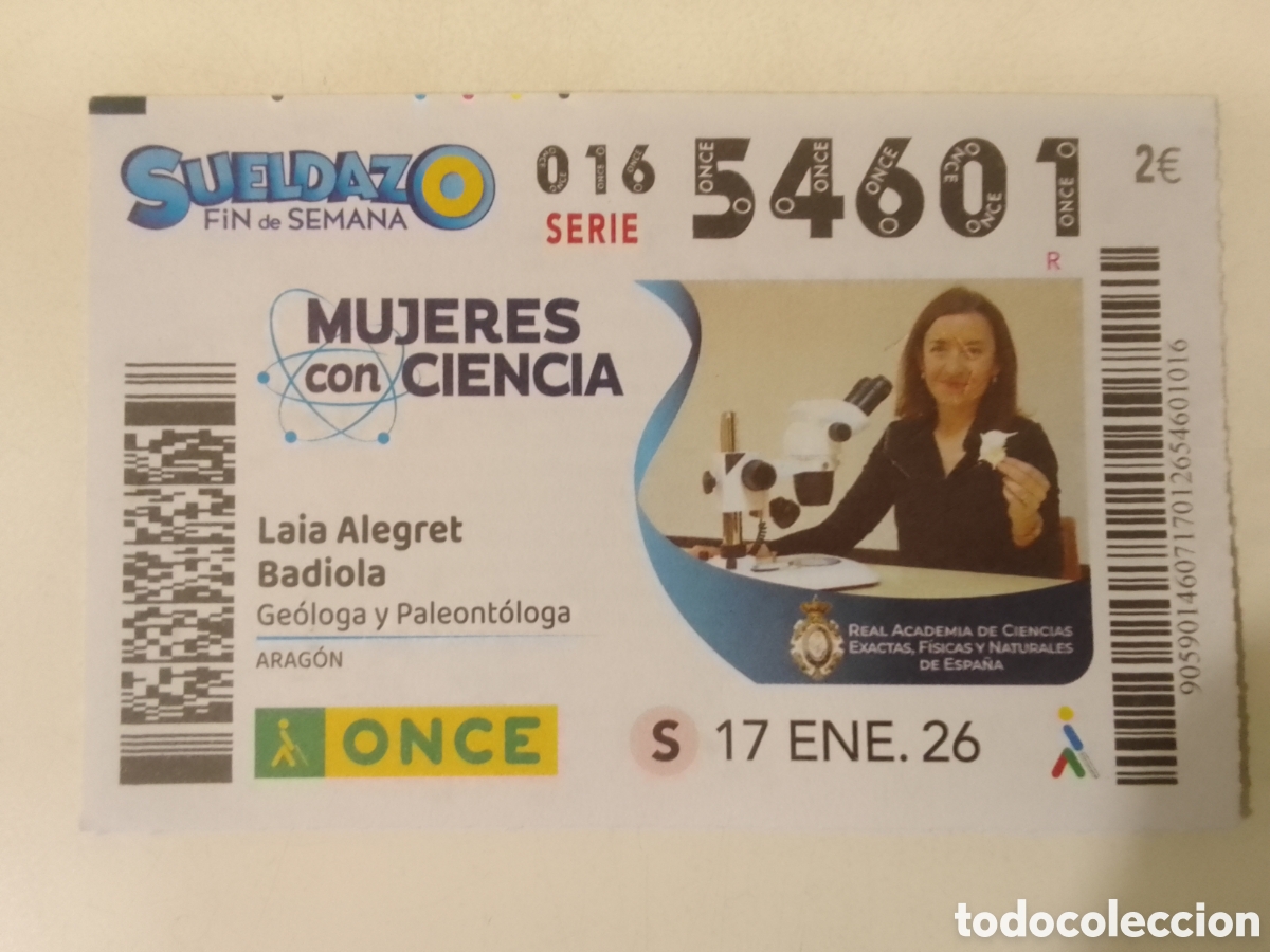 Cupones ONCE: Cup&oacute;n ONCE 17 ENE. 26 Laia Alegret Badiola.