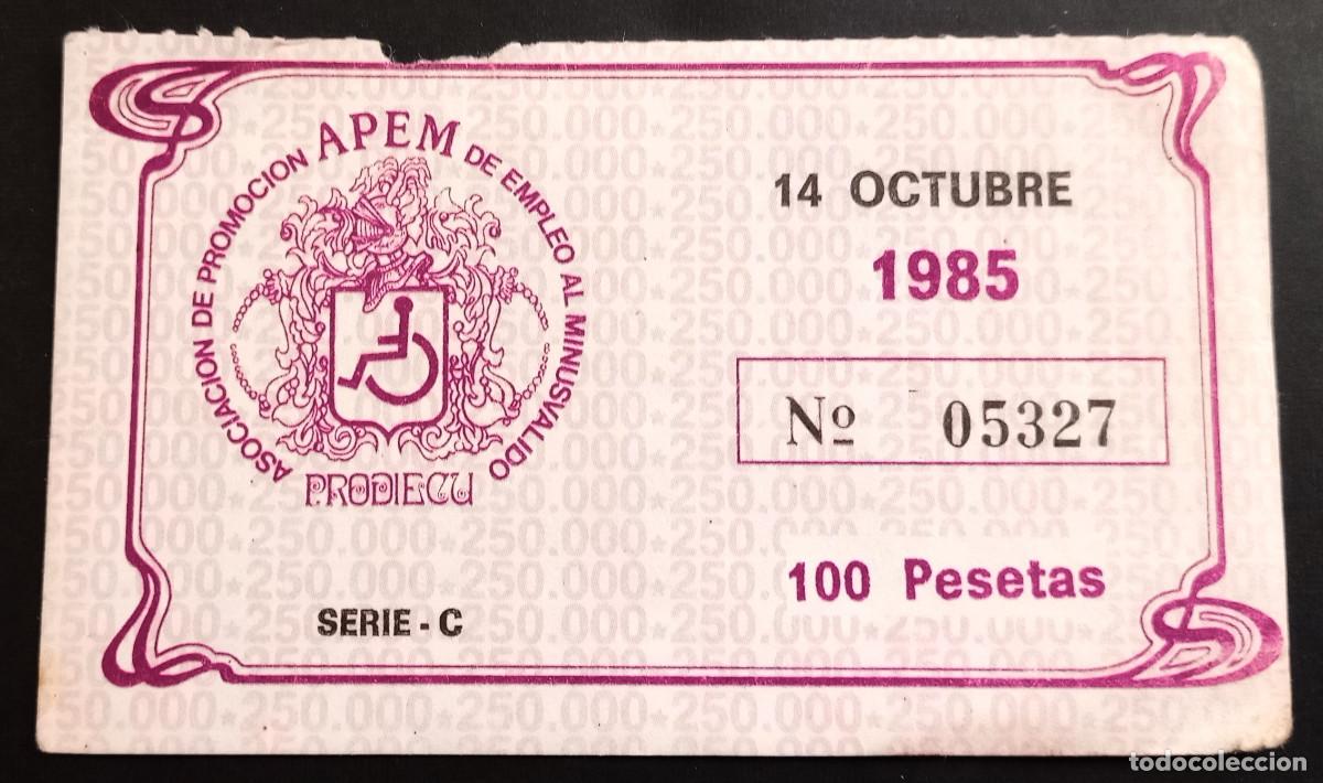 Cupones ONCE: CUP&Oacute;N PRODIECU - 14-OCTUBRE-1985