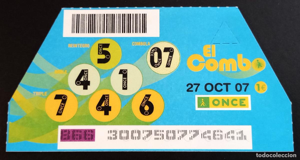 Cupones ONCE: EL COMBO DE LA ONCE - 27-OCTUBRE-2007 - Foto 1