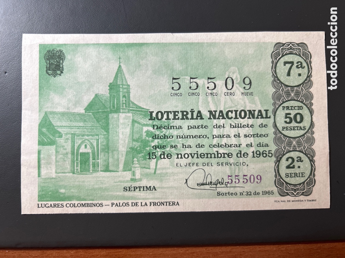 Cupones ONCE: Loteria A&ntilde;o 1965 Sorteo 32 Serie 2