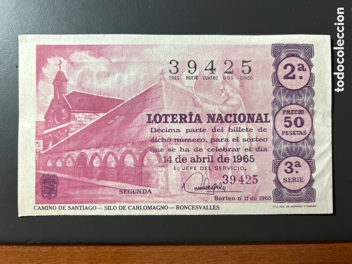 Cupones ONCE: Loteria A&ntilde;o 1965 Sorteo 11 Serie 3