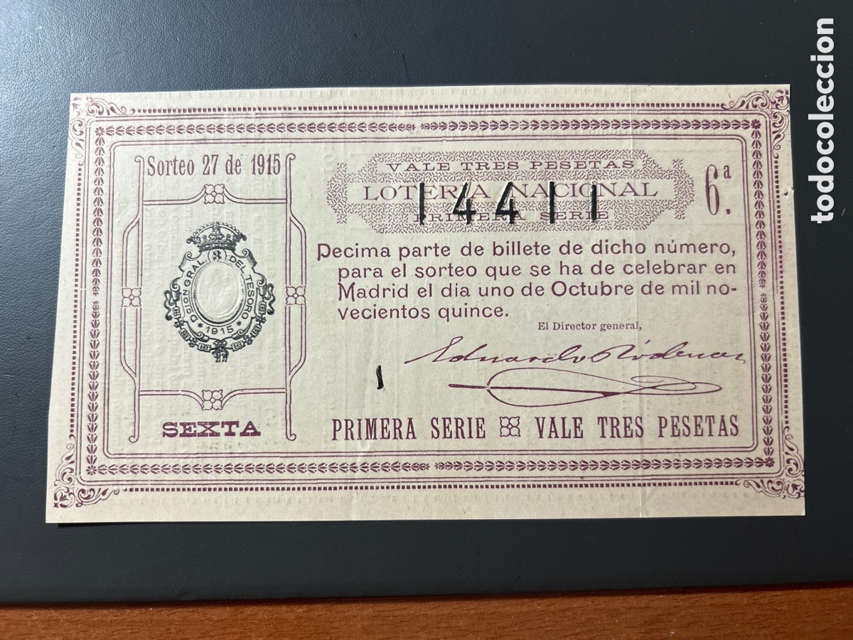 Cupones ONCE: Loteria A&ntilde;o 1915 Sorteo 27 Serie 1