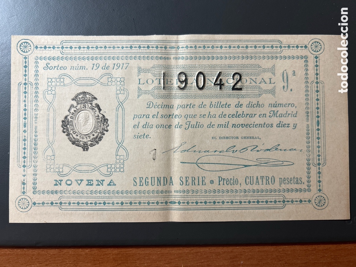 Cupones ONCE: Loteria A&ntilde;o 1917 Sorteo 19 Serie 2
