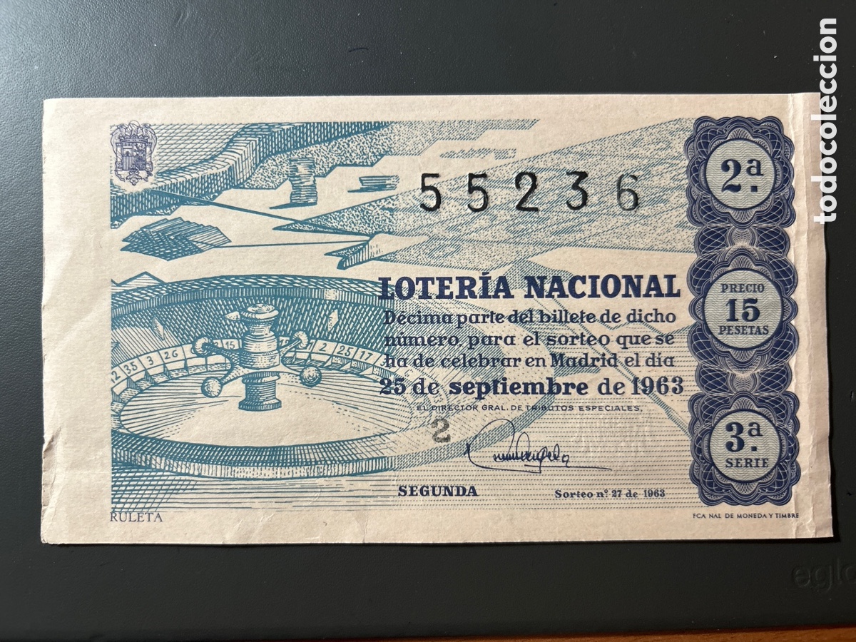 Cupones ONCE: Loteria A&ntilde;o 1963 Sorteo 27 Serie 3