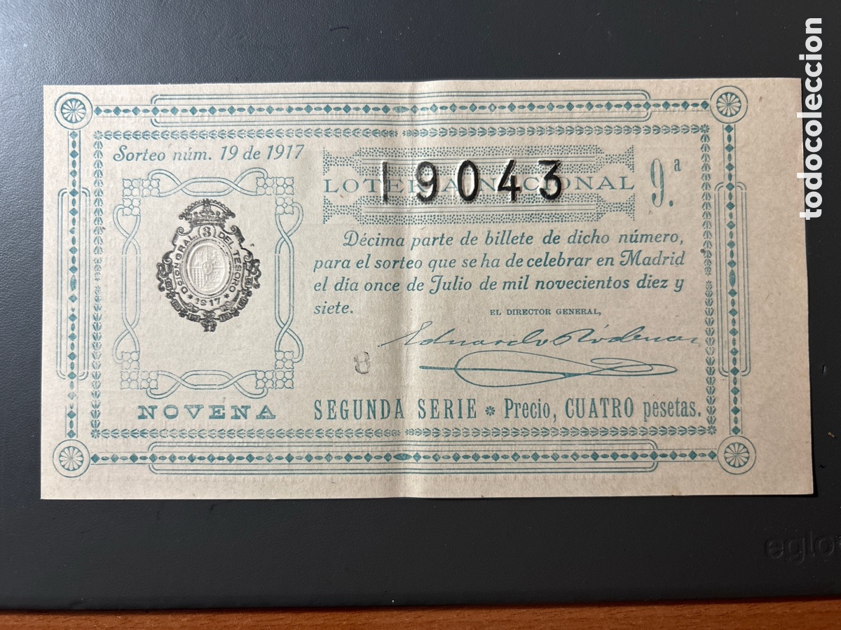 Cupones ONCE: Loteria A&ntilde;o 1917 Sorteo 19 Serie 2