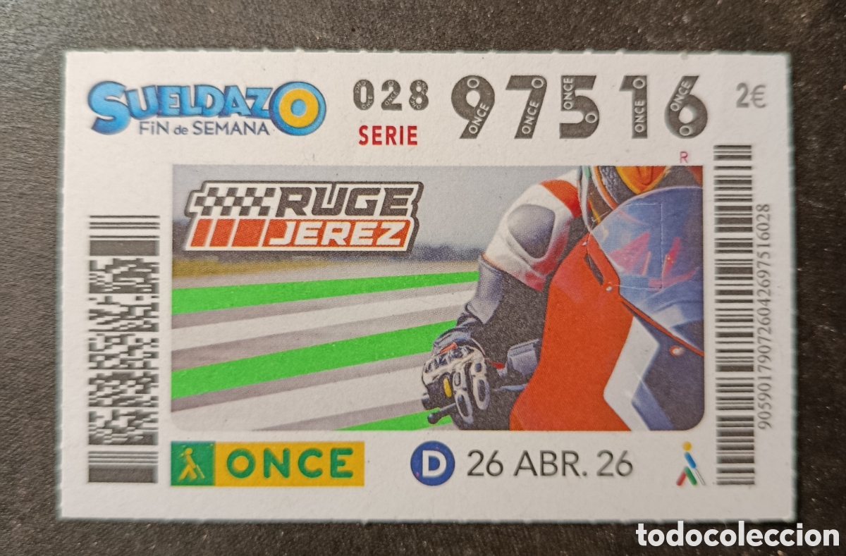 Cupones ONCE: N&deg; 97516 (26/ABRIL/2026)-C&Aacute;DIZ