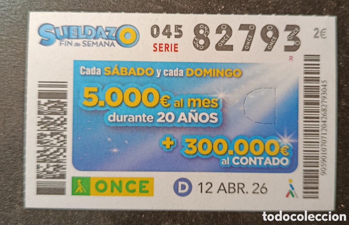 Cupones ONCE: N&deg; 82793 (12/ABRIL/2026) - Foto 1