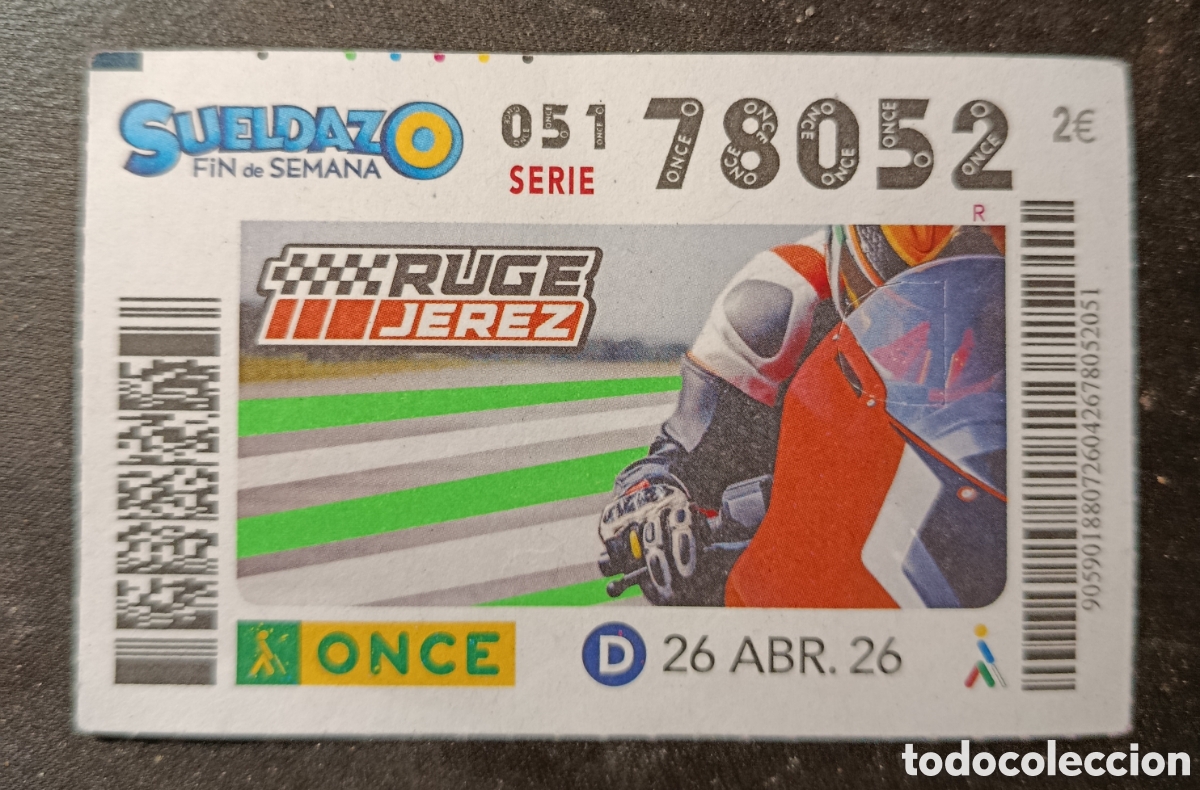 Cupones ONCE: N&deg; 78052 (26/ABRIL/2026)-C&Aacute;DIZ