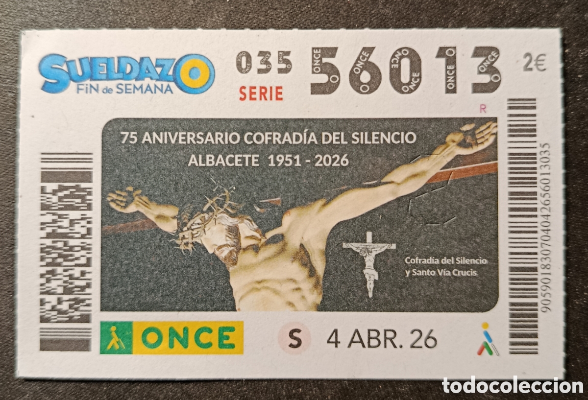 Cupones ONCE: N&deg; 56013 (4/ABRIL/2026)-ALBACETE