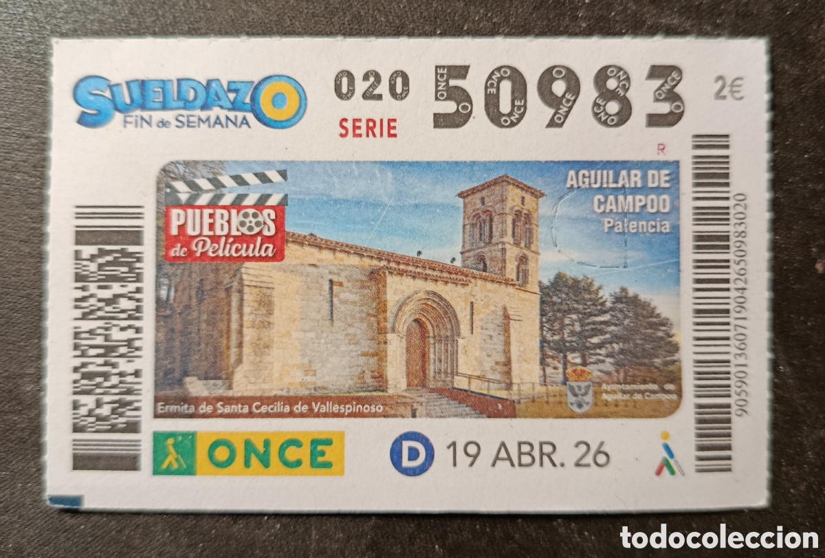 Cupones ONCE: N&deg; 50983 (19/ABRIL/2026)-PALENCIA