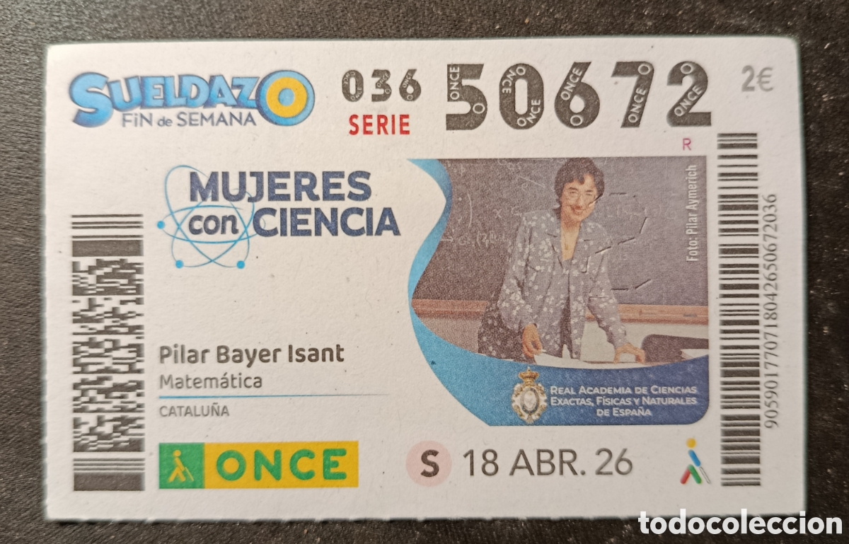 Cupones ONCE: N&deg; 50672 (18/ABRIL/2026)-CATALU&Ntilde;A