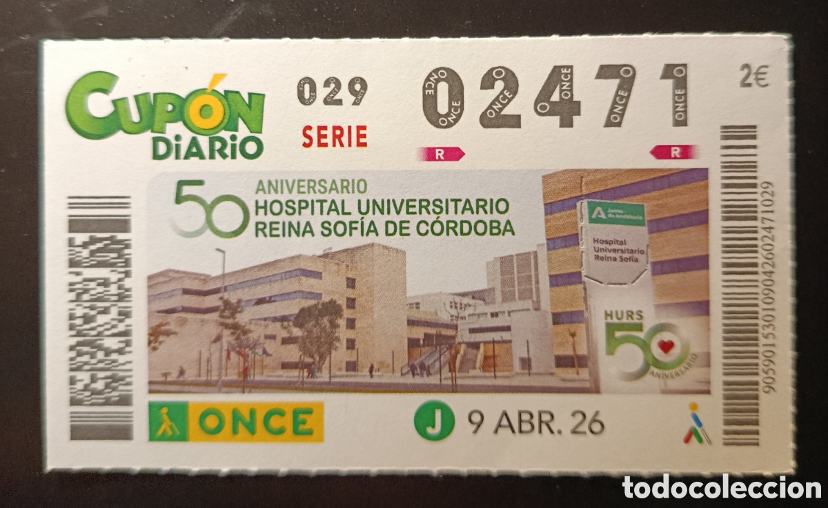 Cupones ONCE: N&deg; 02471 (9/ABRIL/2026)-C&Oacute;RDOBA
