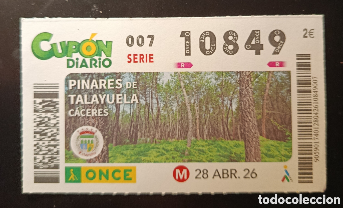 Cupones ONCE: N&deg; 10849 (28/ABRIL/2026)-C&Aacute;CERES