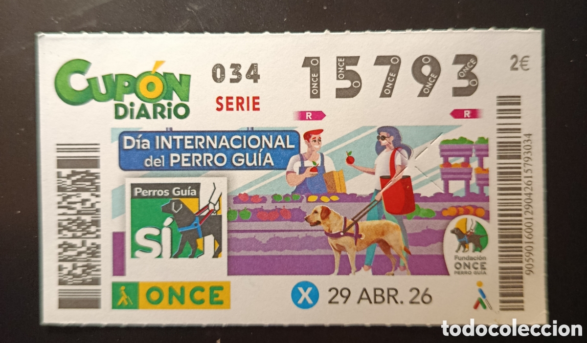 Cupones ONCE: N&deg; 15793 (29/ABRIL/2026)