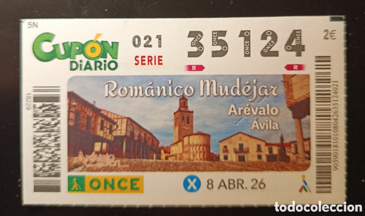 Cupones ONCE: N&deg; 35124 (8/ABRIL/2026)-&Aacute;VILA - Foto 1