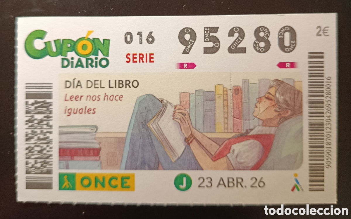 Cupones ONCE: N&deg; 95280 (23/ABRIL/2026)