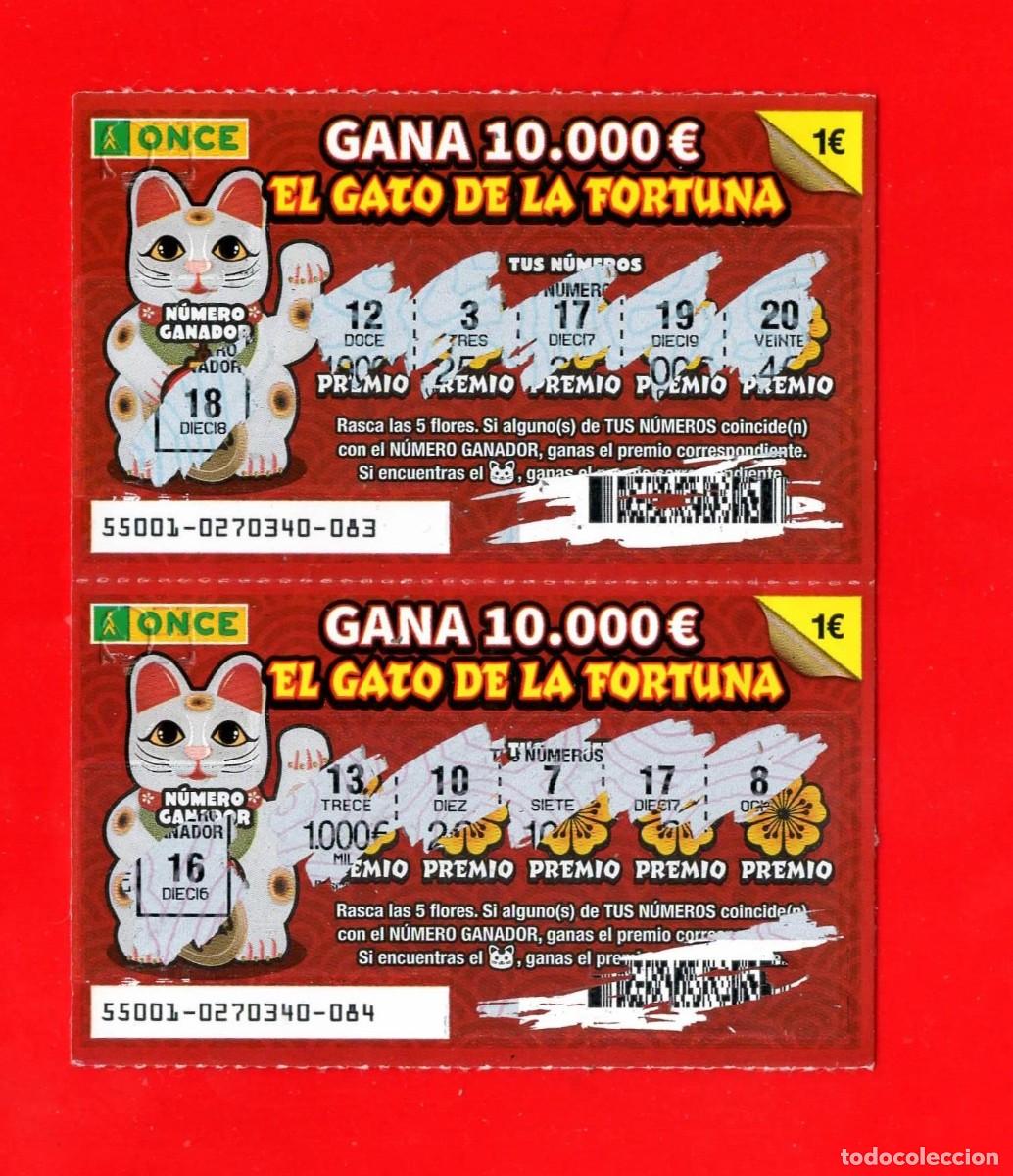 Cupones ONCE: RASCA DE LA ONCE - EL GATO DE LA FORTUNA - 2026