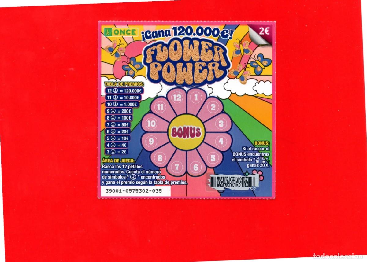 Cupones ONCE: RASCA DE LA ONCE - FLOWER POWER - 2024