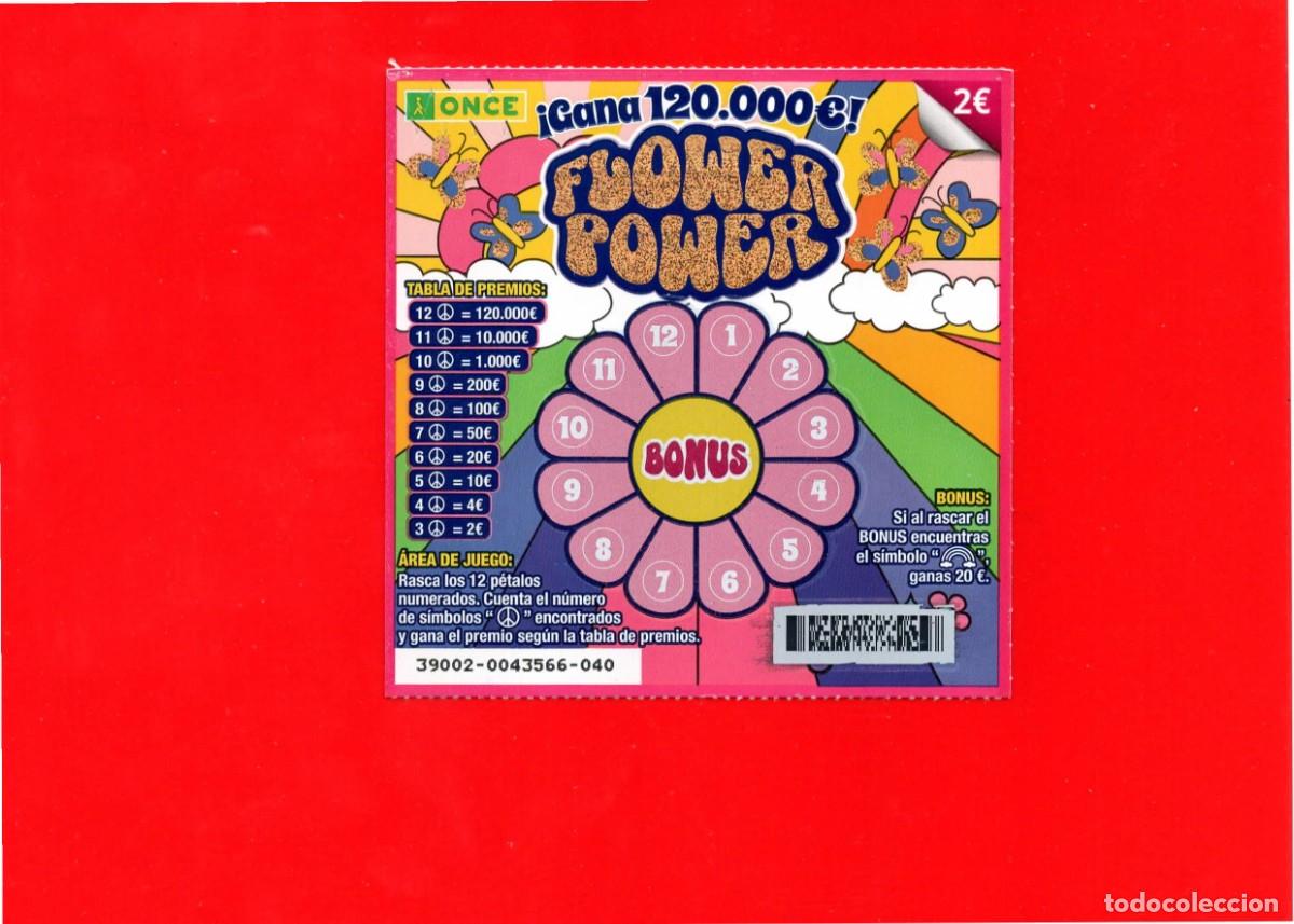 Cupones ONCE: RASCA DE LA ONCE - FLOWER POWER - 2024