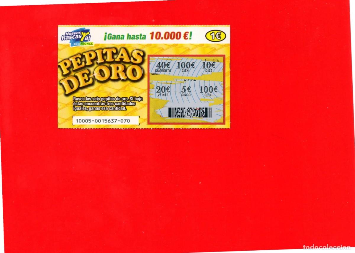 Cupones ONCE: RASCA DE LA ONCE - PEPITAS DE ORO - 2010 (variante) - Foto 1