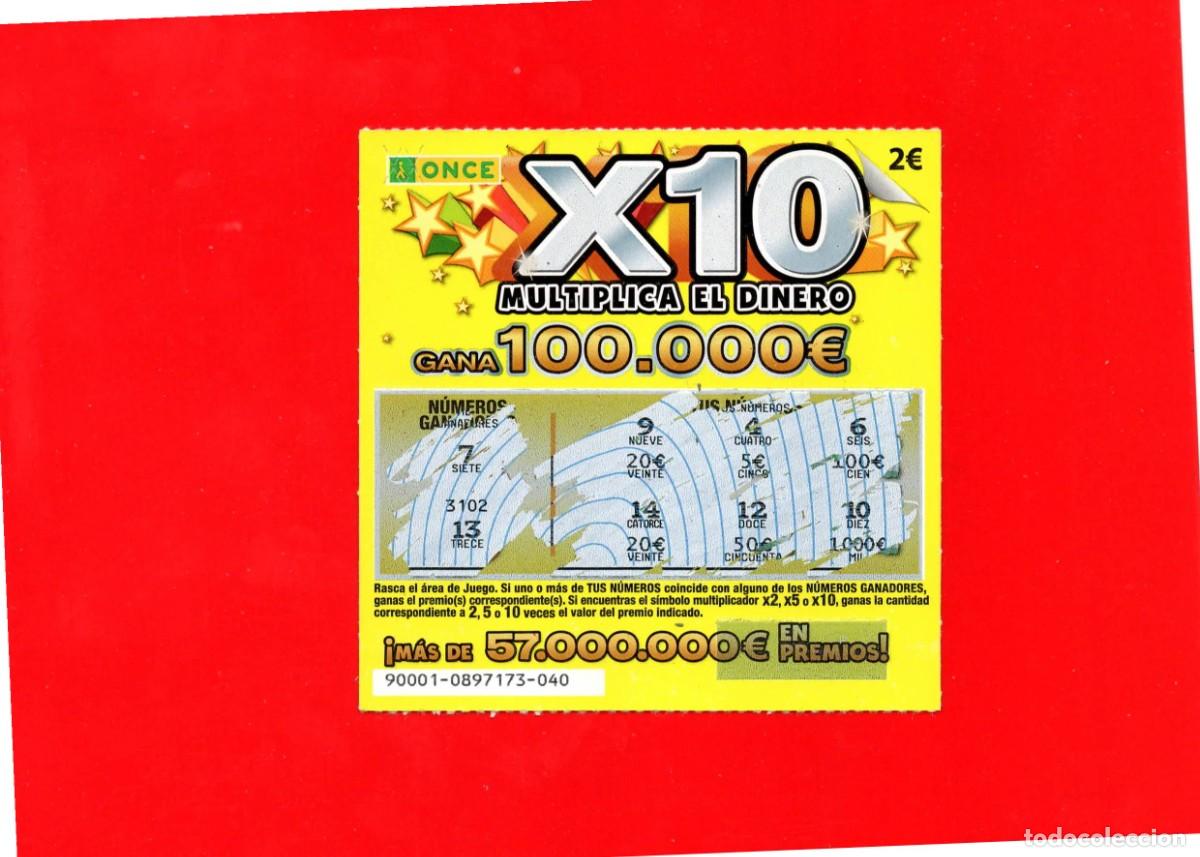 Cupones ONCE: RASCA DE LA ONCE - X10 2019