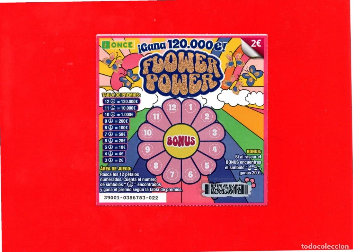 Cupones ONCE: RASCA DE LA ONCE - FLOWER POWER - 2024