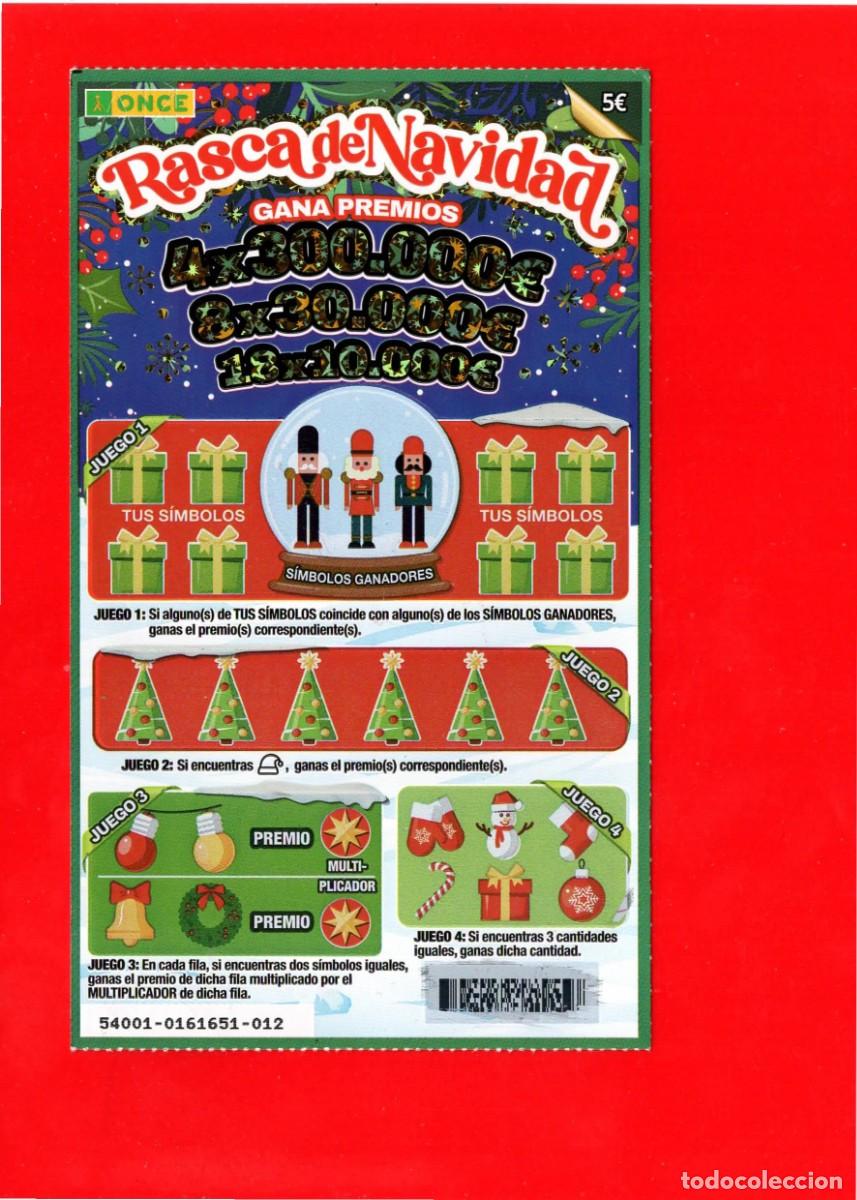 Cupones ONCE: RASCA DE LA ONCE - NAVIDAD - 2025
