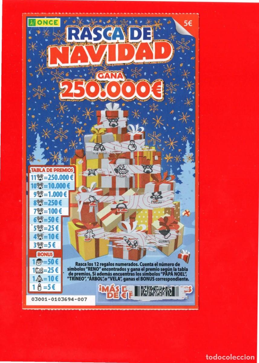 Cupones ONCE: RASCA DE LA ONCE - NAVIDAD - 2020