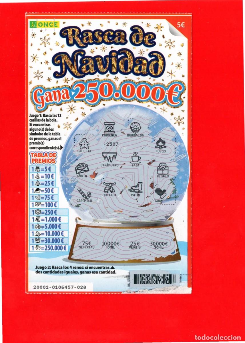 Cupones ONCE: RASCA DE LA ONCE - NAVIDAD 2022