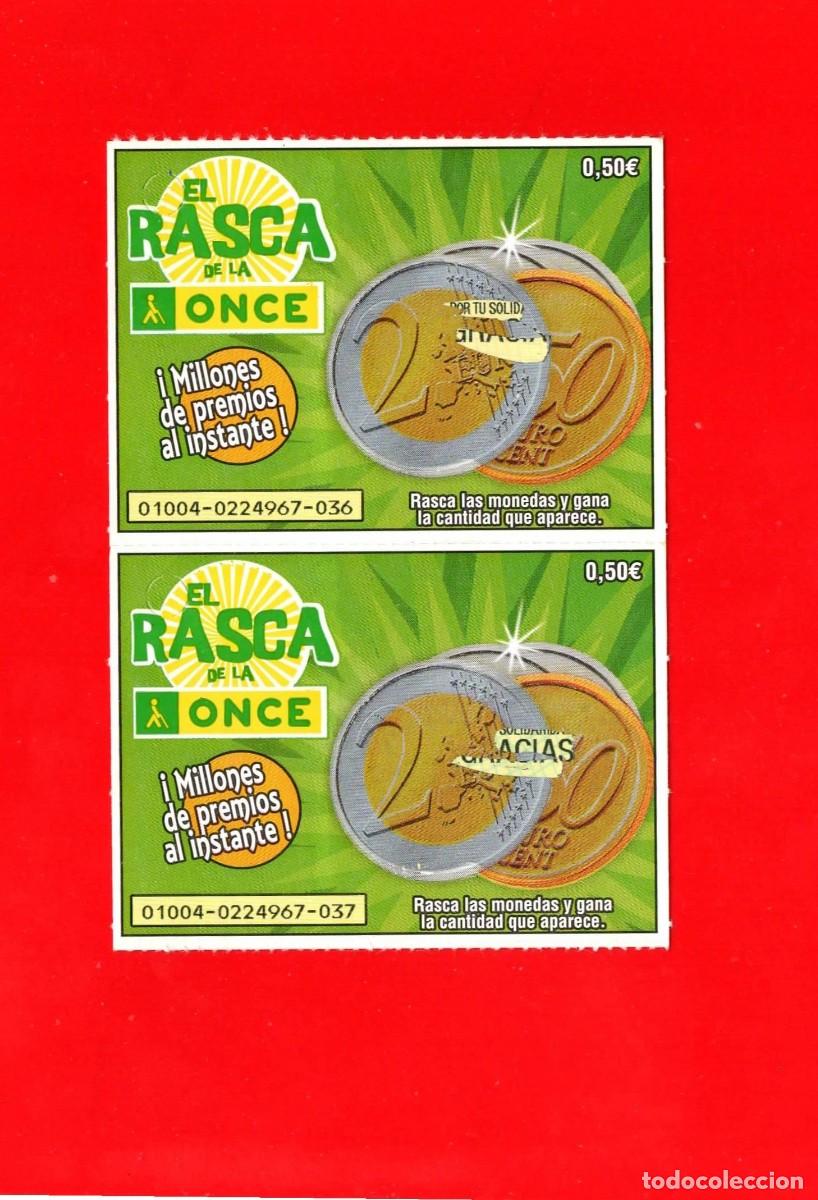 Cupones ONCE: RASCA DE LA ONCE - el segundo - 2006 (L&iacute;neas rojas y azules)