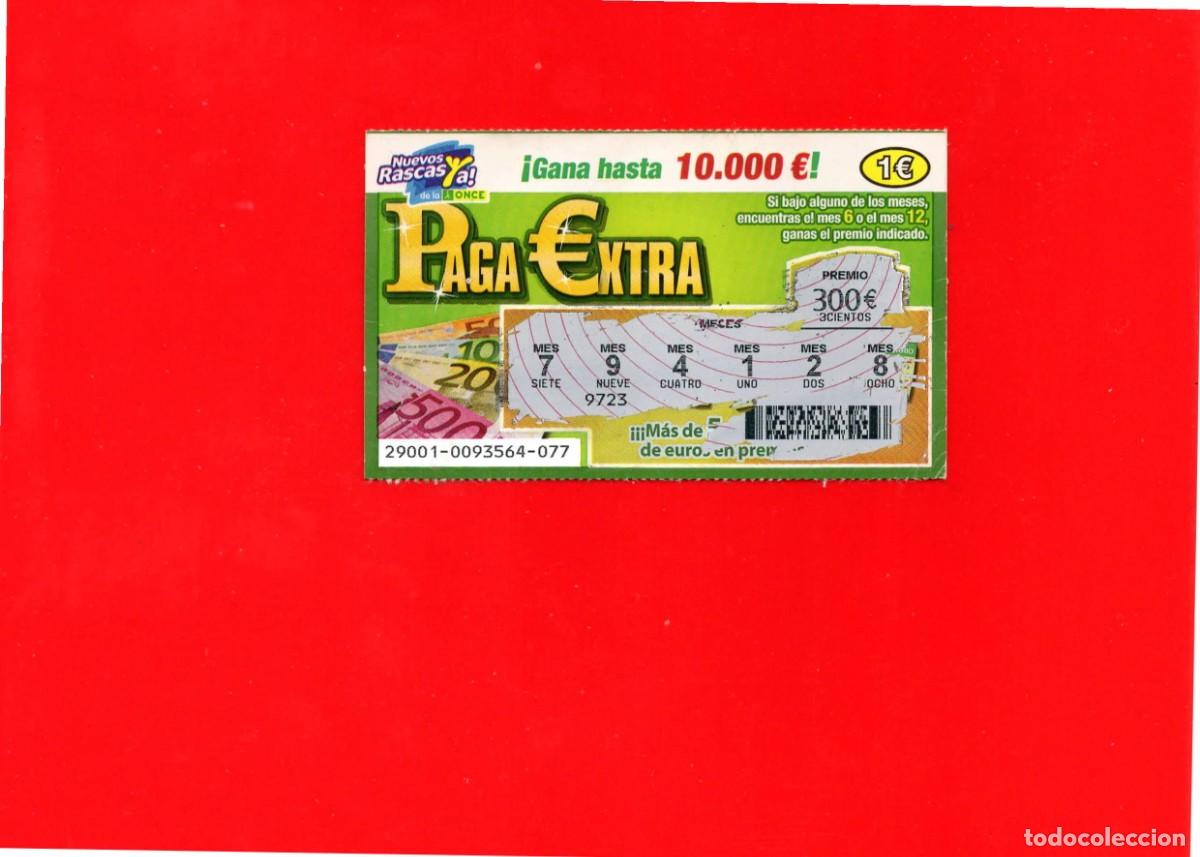 Cupones ONCE: RASCA DE LA ONCE - Paga Extra - 2012