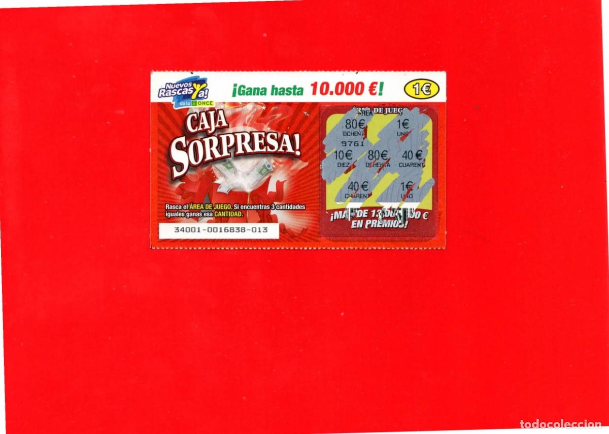 Cupones ONCE: RASCA DE LA ONCE - Caja Sorpresa - 2012