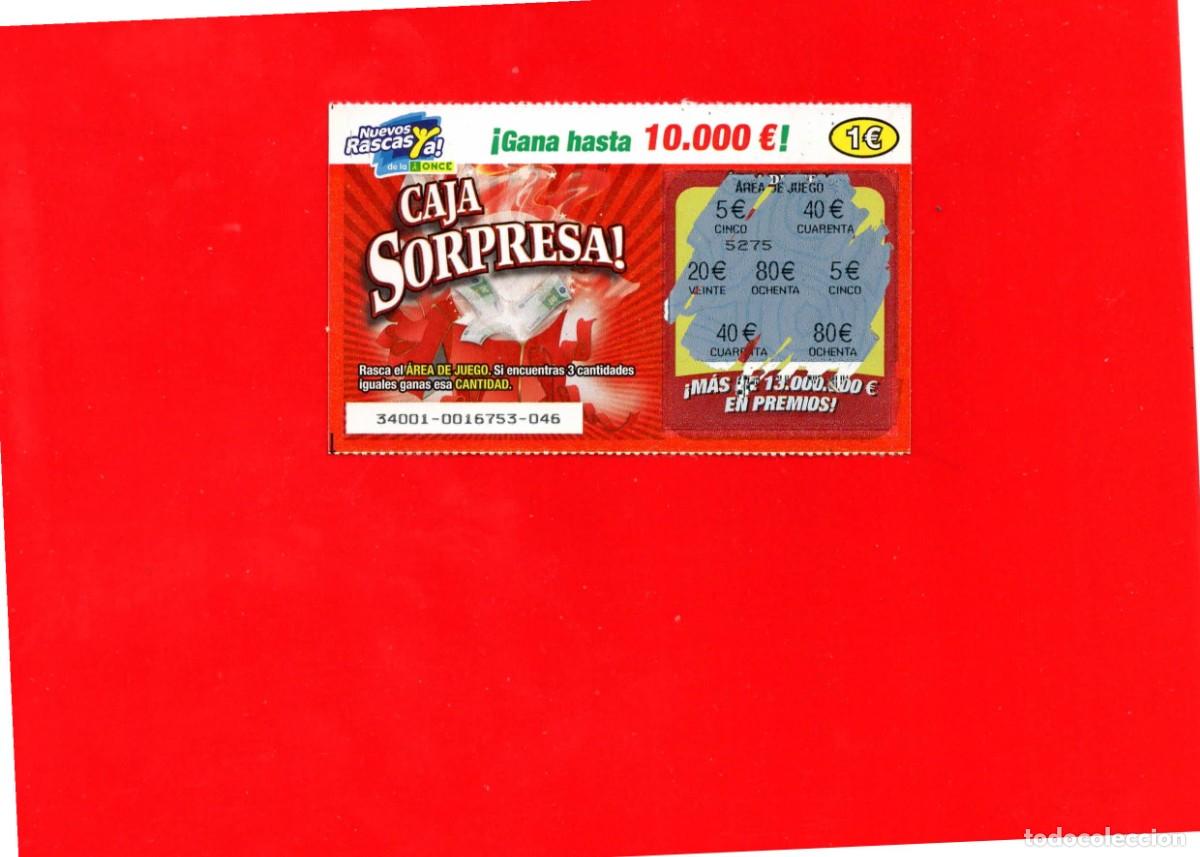 Cupones ONCE: RASCA DE LA ONCE - Caja Sorpresa - 2012