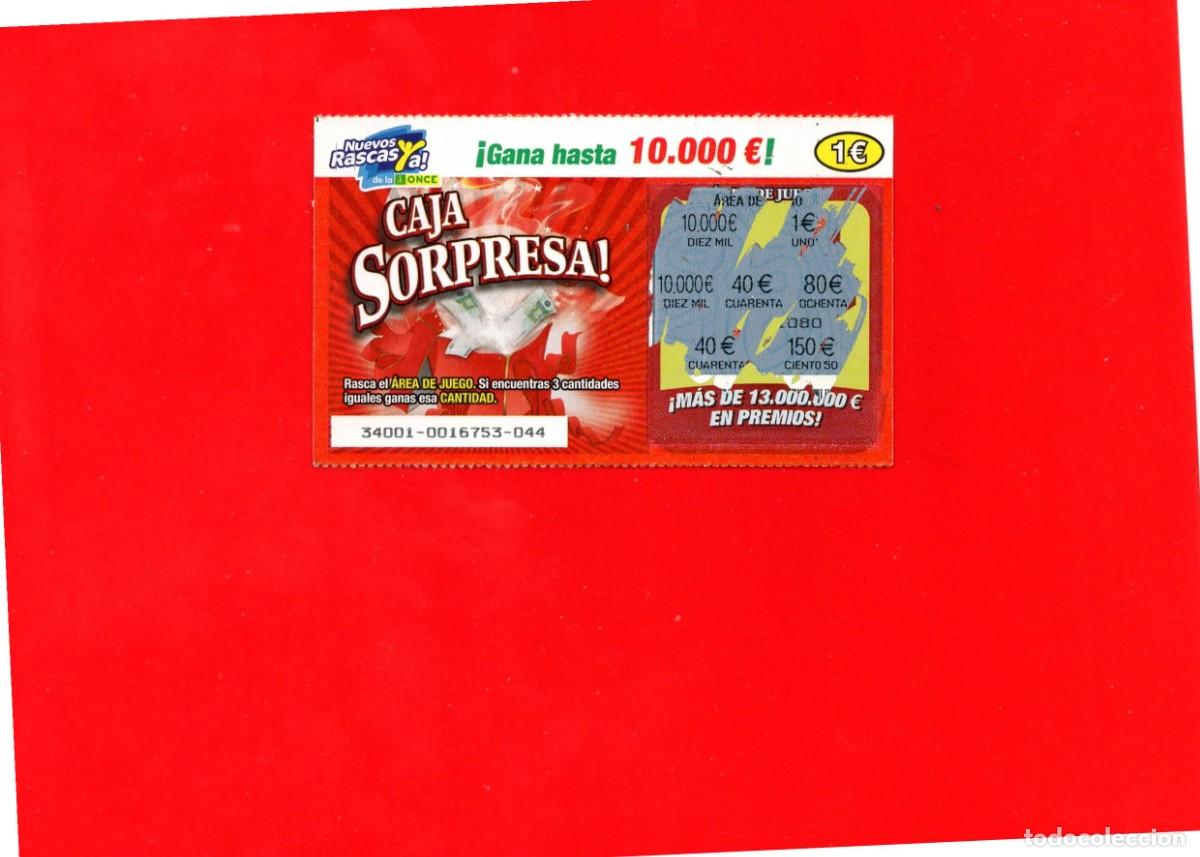 Cupones ONCE: RASCA DE LA ONCE - Caja Sorpresa - 2012