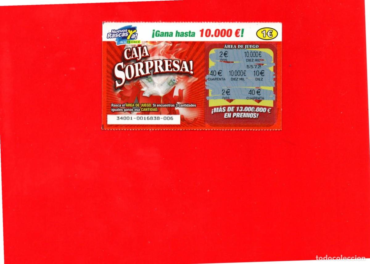 Cupones ONCE: RASCA DE LA ONCE - Caja Sorpresa - 2012