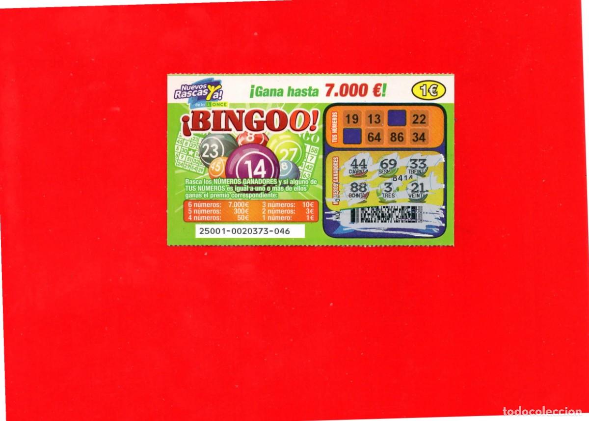 Cupones ONCE: RASCA DE LA ONCE - &iexcl;Bingoo! - 2011 - Foto 1