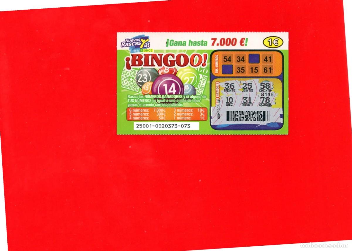 Cupones ONCE: RASCA DE LA ONCE - &iexcl;Bingoo! - 2011