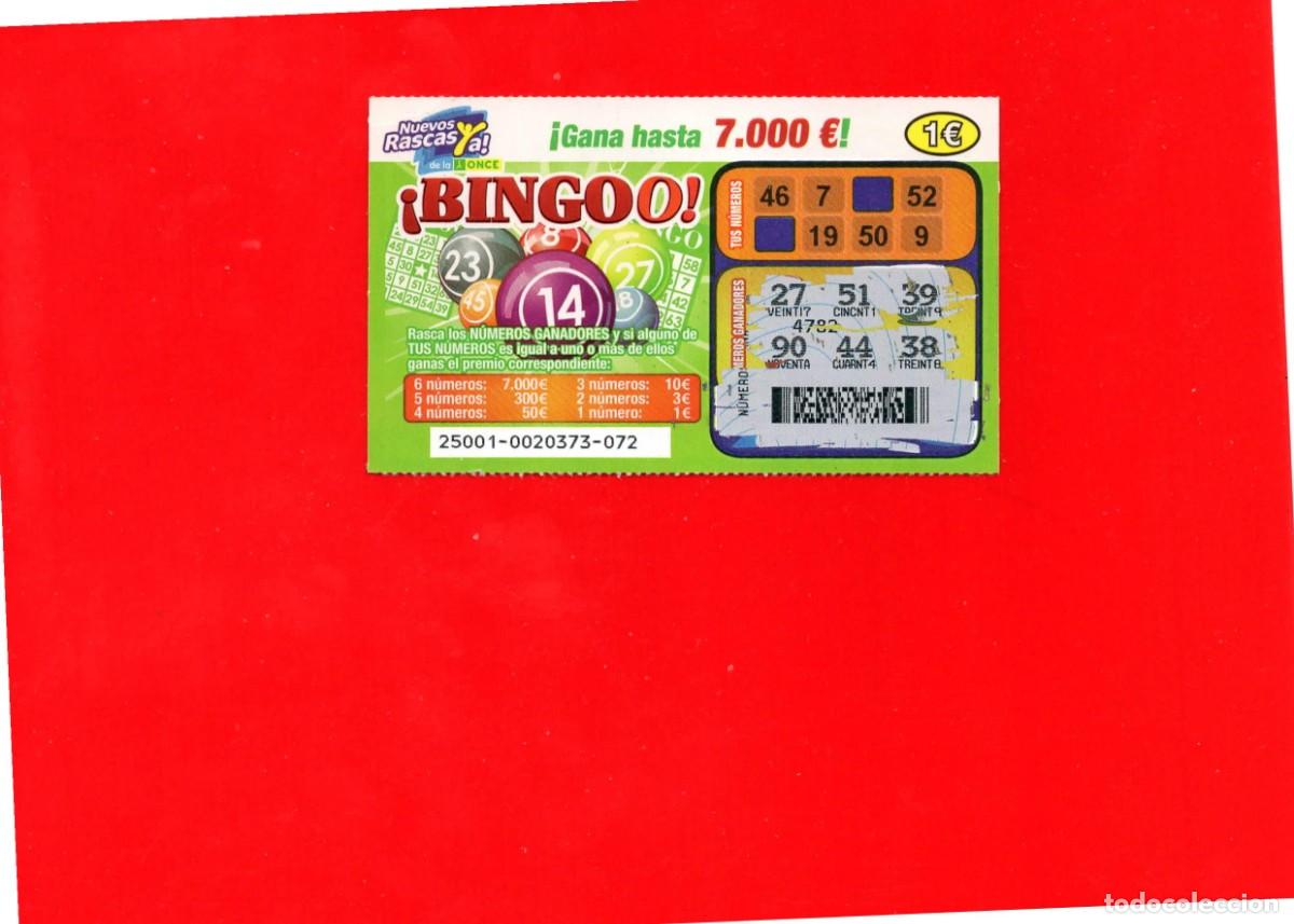 Cupones ONCE: RASCA DE LA ONCE - &iexcl;Bingoo! - 2011