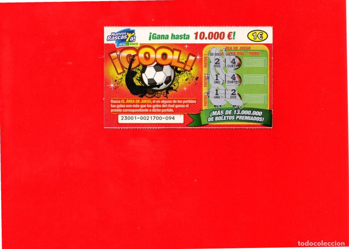 Cupones ONCE: RASCA DE LA ONCE - &iexcl;Gool! - 2011