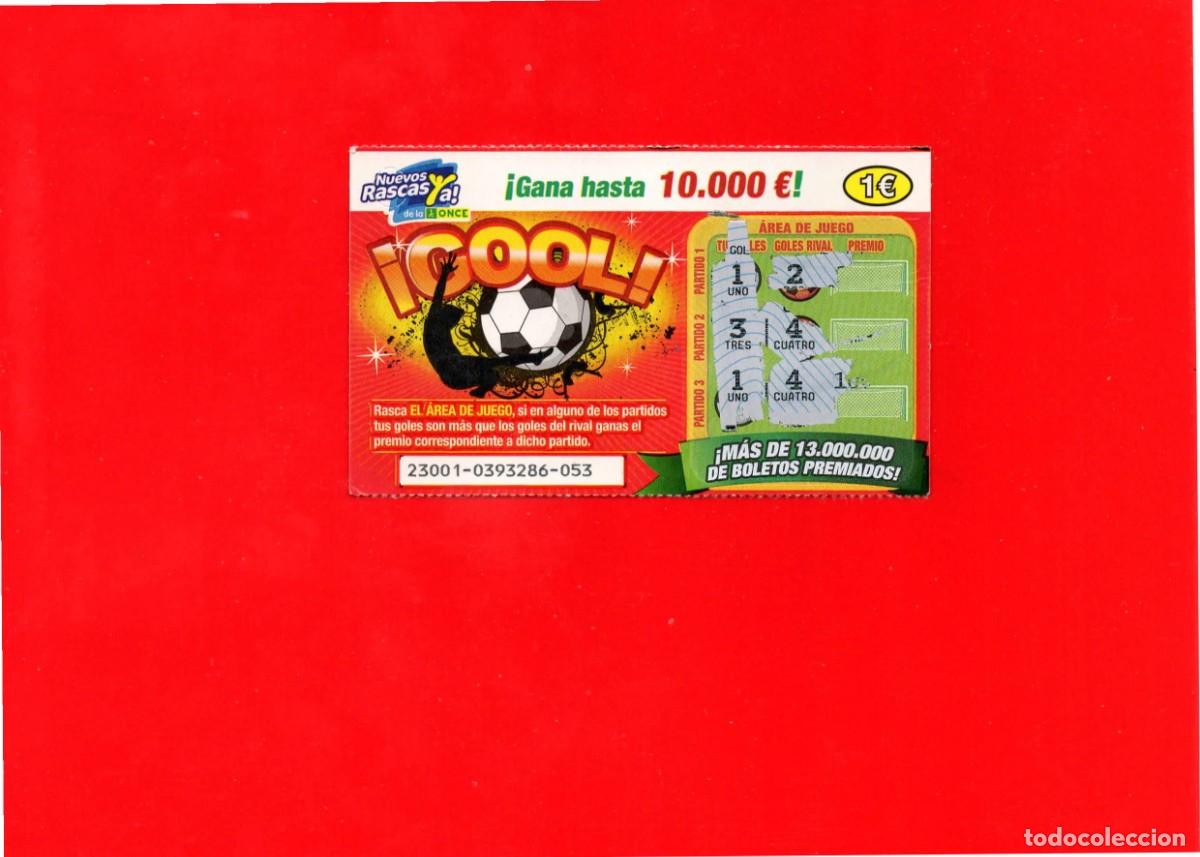 Cupones ONCE: RASCA DE LA ONCE - &iexcl;Gool! - 2011