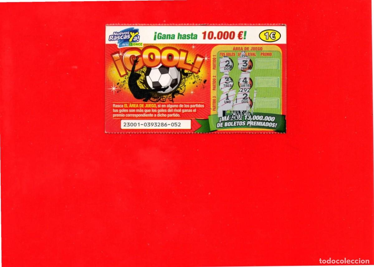 Cupones ONCE: RASCA DE LA ONCE - &iexcl;Gool! - 2011