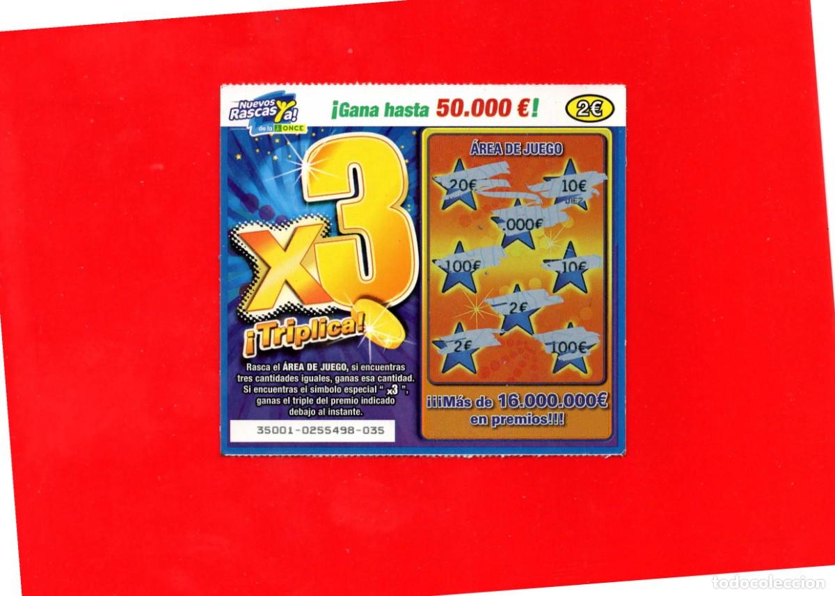 Cupones ONCE: RASCA DE LA ONCE - X 3 - 2012